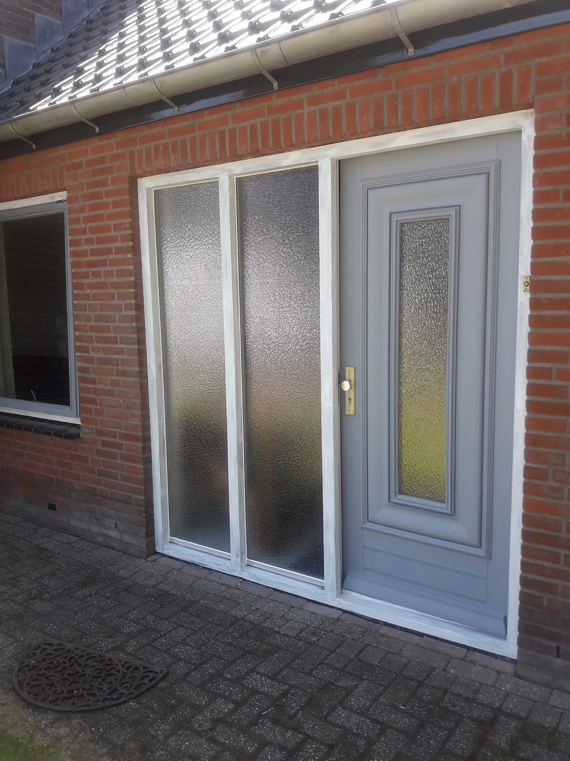 deur met figuurglas