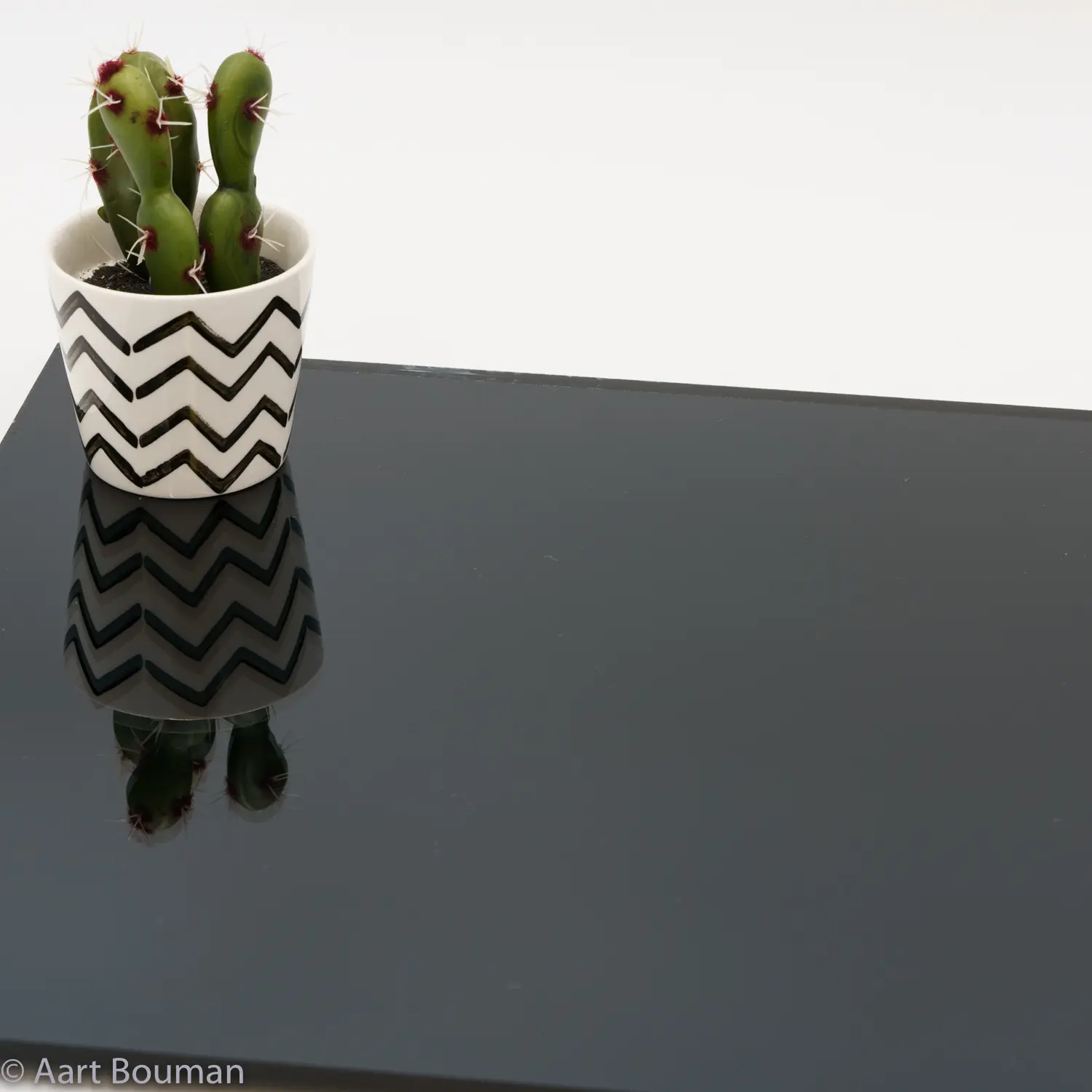 Spiegel antraciet grijs