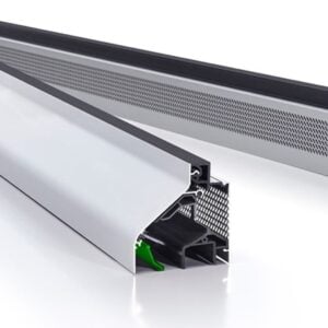 doorsnede en aanzicht ducoline ventilatierooster