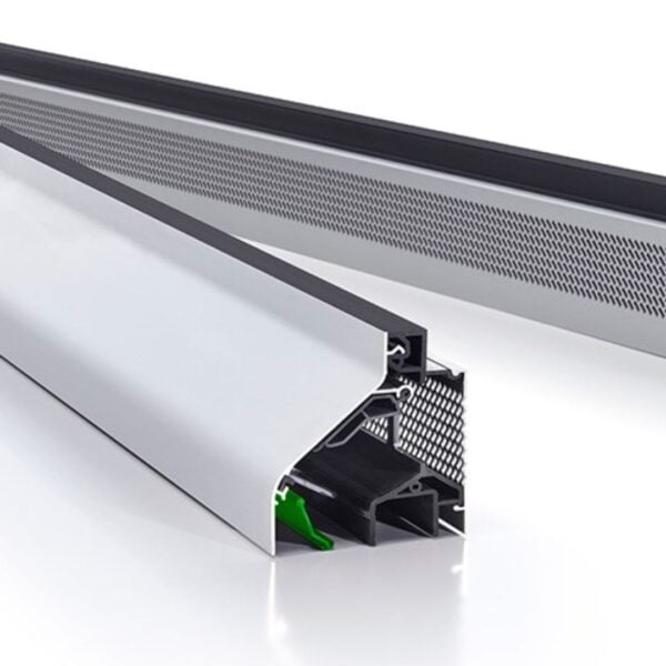 doorsnede en aanzicht ducoline ventilatierooster