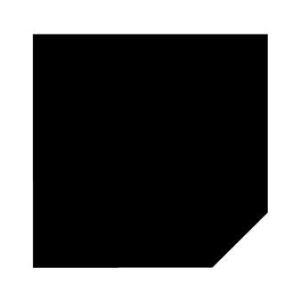 Vloerplaat staal 2MM - vierkant schuin 110x110cm zwart