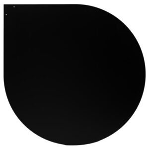 Vloerplaat staal 2MM - druppelvorm 110x110 cm zwart