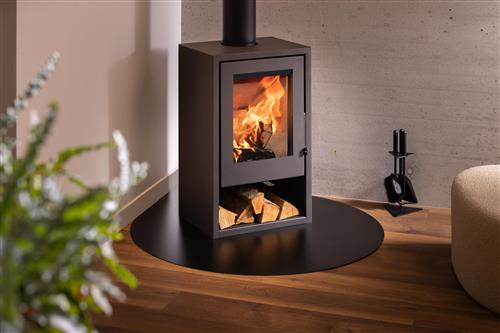 Vloerplaat staal 2MM - druppelvorm 110x110 cm zwart - Afbeelding 2