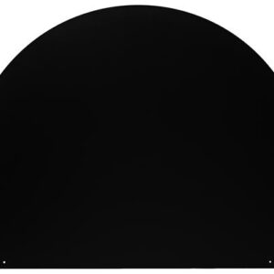 Vloerplaat staal 2MM - halfrond 100x100 cm zwart