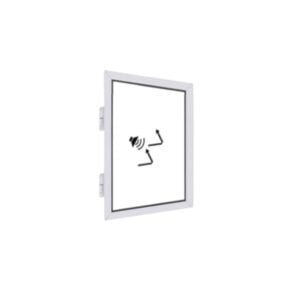 afbeelding van scharnierend voorzetraam met symbool geluiddemping
